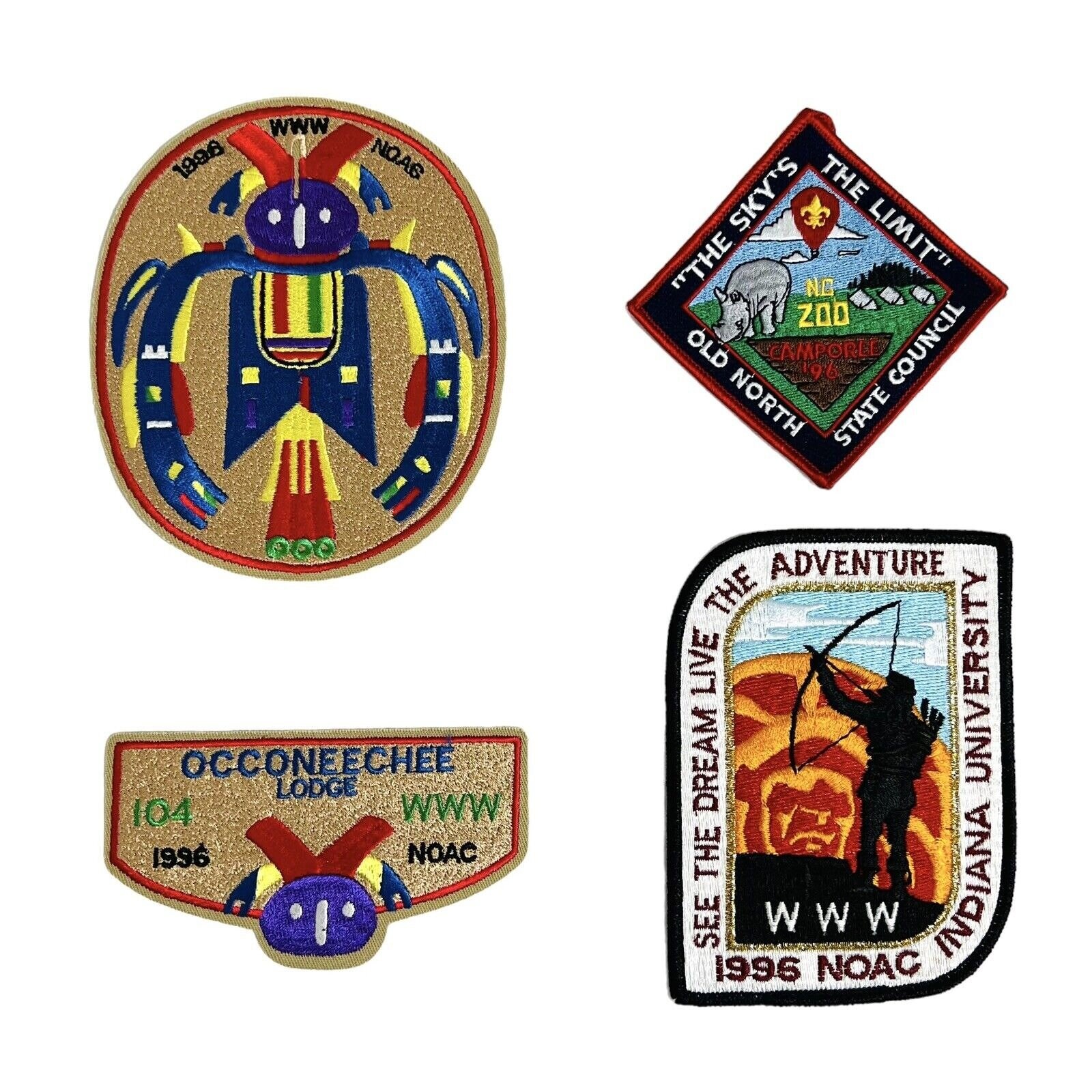 Tan Sew-on VELCRO® Brand Set for Attaching Patches to Scouts BSA Shirts