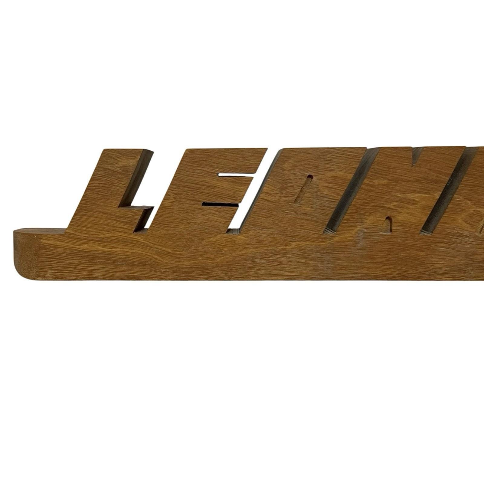 Ernie Rehkopf Wood Carving “leonard” Sign Texarkana Texas Handmade 16 ...