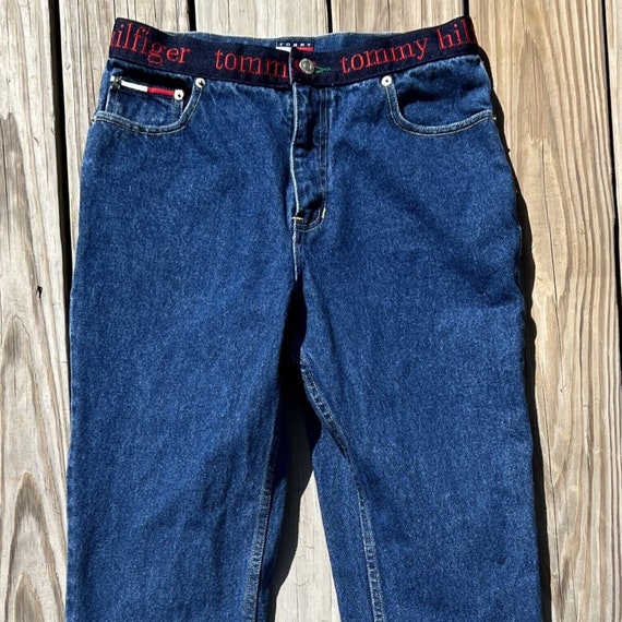 Vtg 90's Tommy Hilfiger High Waist Straight Jeans… - image 2