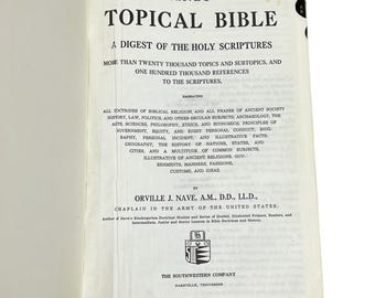 ヴィンテージ Naves トピカル聖書 1962年製 本革装丁 聖書ダイジェスト