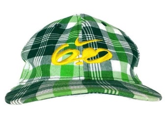 Nike 6.0 Green Plaid Baseball Skateboard Surf Cap Hat Fitted Youth Size 8 20