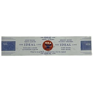 Vtg Ideal Line Scrapbook Album Wrapper NRA Member New Deal Paper Band 1930's Ad