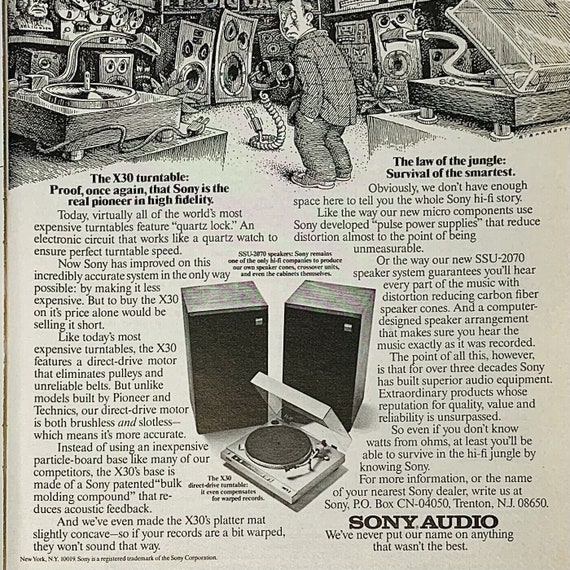 Vintage 1979 Magazine Print Ad Sony Home Stereo Wifi V4 X30 SSU