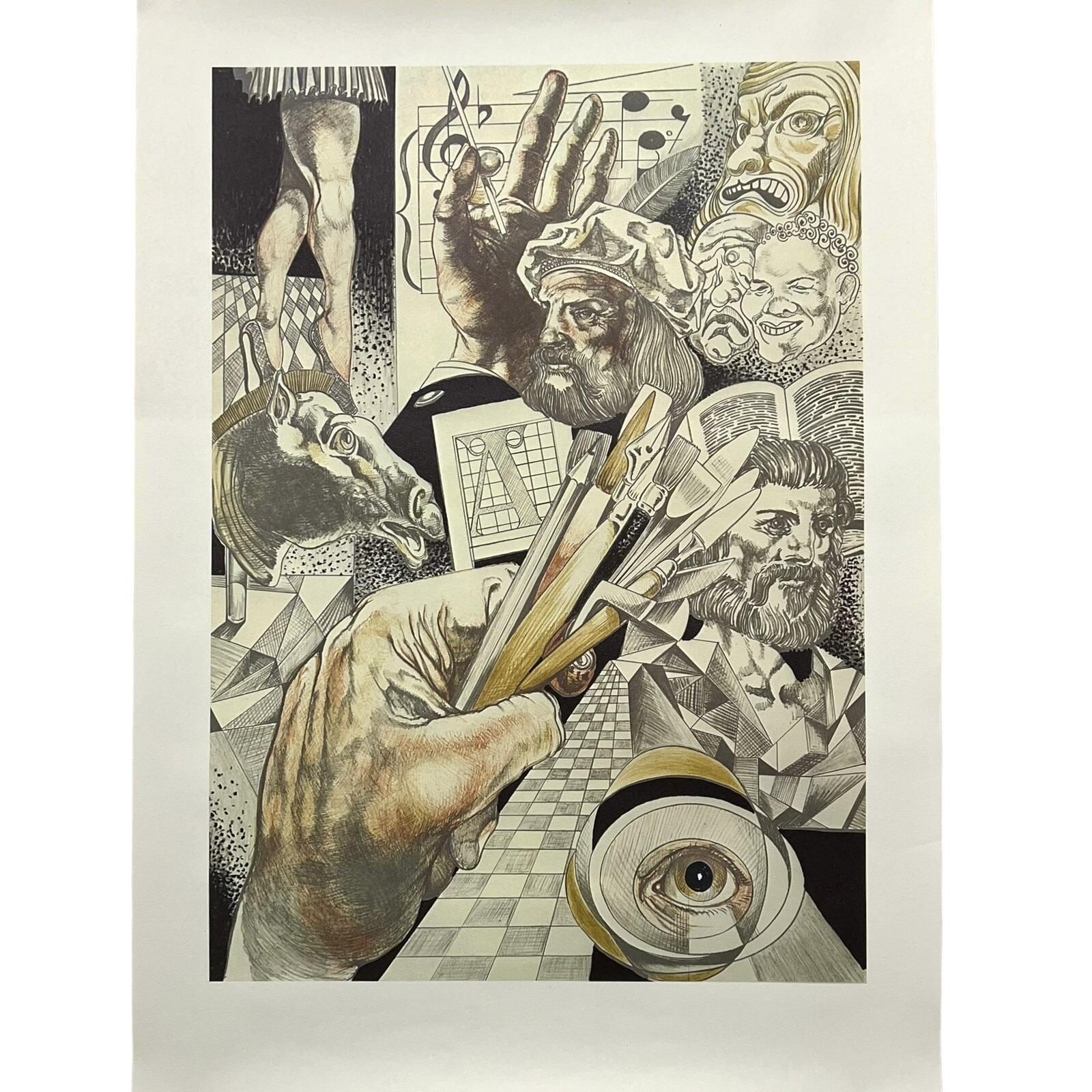 Vintage Siegfried Gerhard Reinhardt Lithograph \, image size:1600x1600