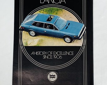 Vintage 1978 Lancia Sports Car Magazine Publicité imprimée History Of Excellence 20,4 x 25,8 cm (8 x 10 po.)