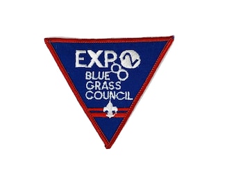 Boy Scout BSA Blue Grass Council Patch Vintage 1982 Scouting Expo Lexington Ky