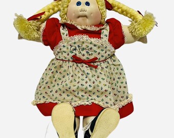 Escultura blanda de 22" firmada por Xavier Roberts, Little People, Cabbage Patch Kids