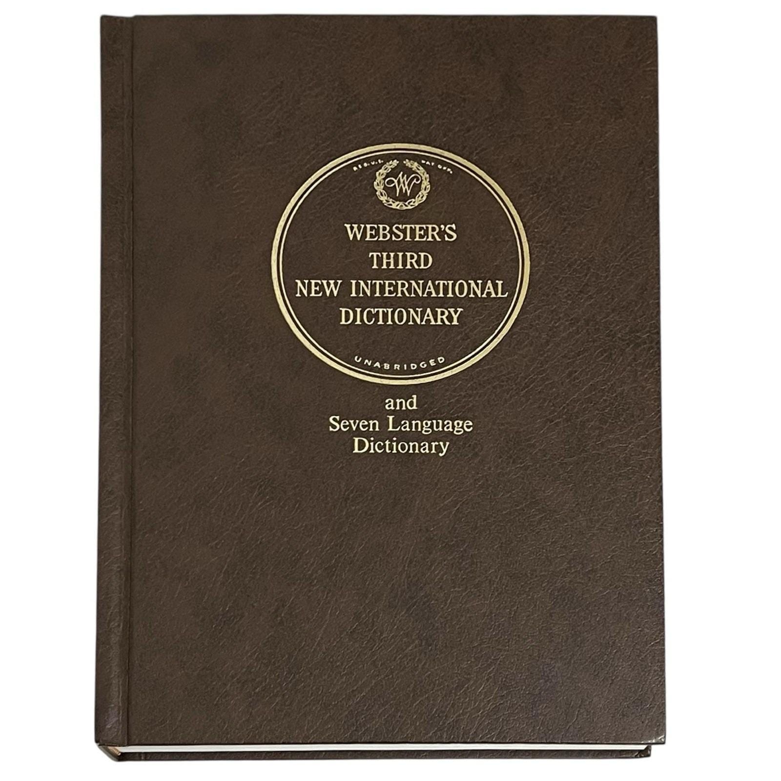 Webster's 3rd New International Dictionary Unabridged 80's Seven