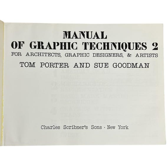 Manual of Graphic Techniques 2 Architects Graphic Designers Tom