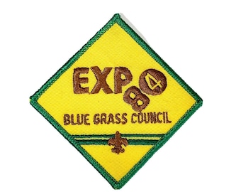 Boy Scout BSA Blue Grass Council Patch Vintage 1984 Scouting Expo Lexington Ky