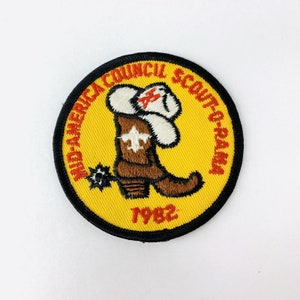 Vintage BSA Boy Scouts of America Patch Mid America Council 1982 Scout O Rama