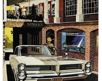 Vtg 1964 Pontiac Bonneville 2 Door Hardtop Worlds Fair Magazine