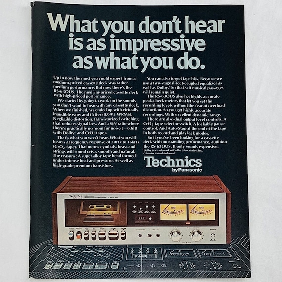 Vintage 1970's Technics RS-630US Stereo Cassette Deck Magazine