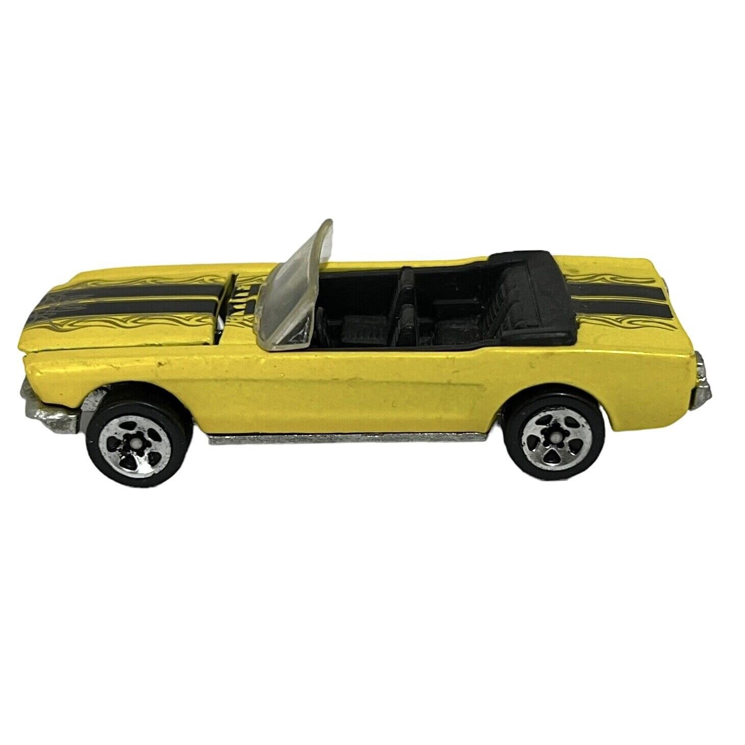 Vtg Hot Wheels 65 Mustang Convertible Yellow With Opening Hood Black Stripes Etsy UK