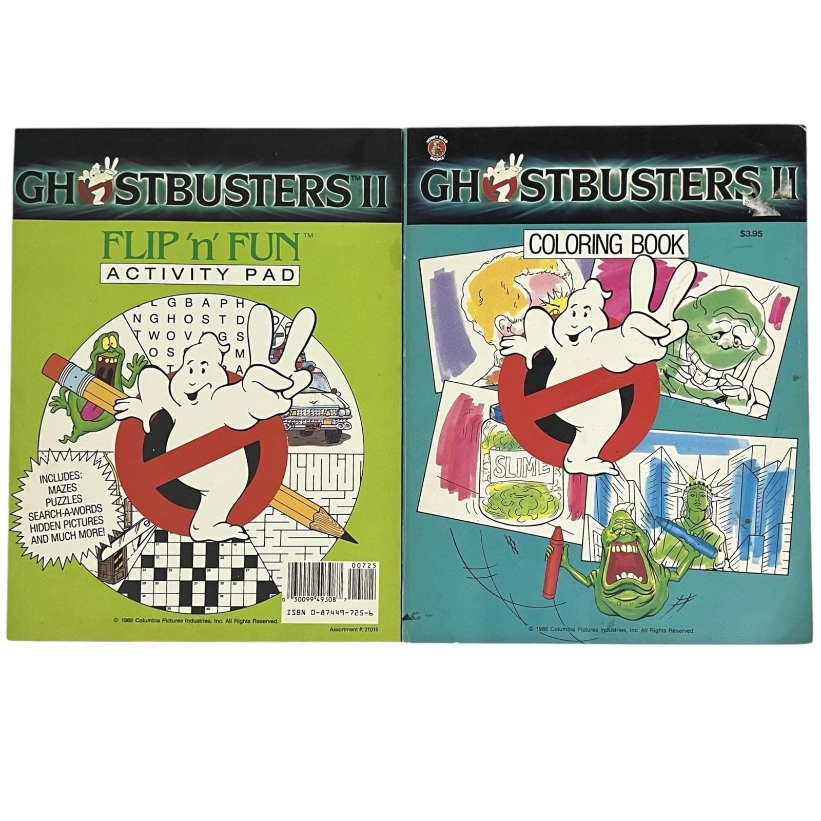 Vintage 1988 Ghostbusters II Coloring Book Flip N Fun Activity Pad Lot of 2  - Etsy, image size:1600x1600