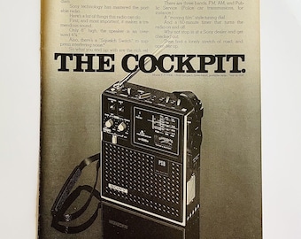 Vintage 1970er Sony ISF-5500 Rackboard Portable Dreiband Radio Magazin Print Ad