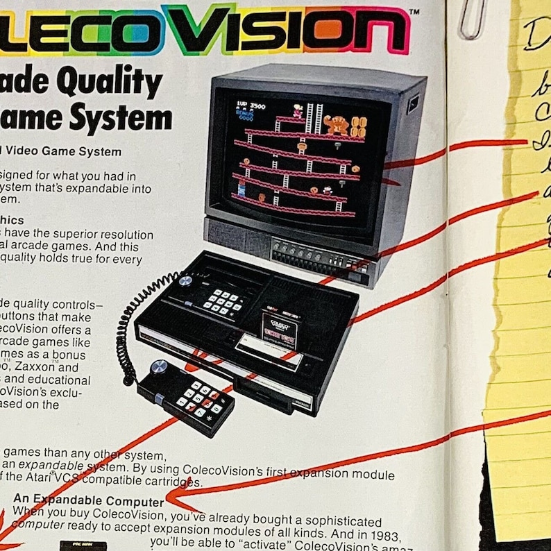 Vintage 1982 Colecovision Video Game System Color Magazine Print Ad 8 ...