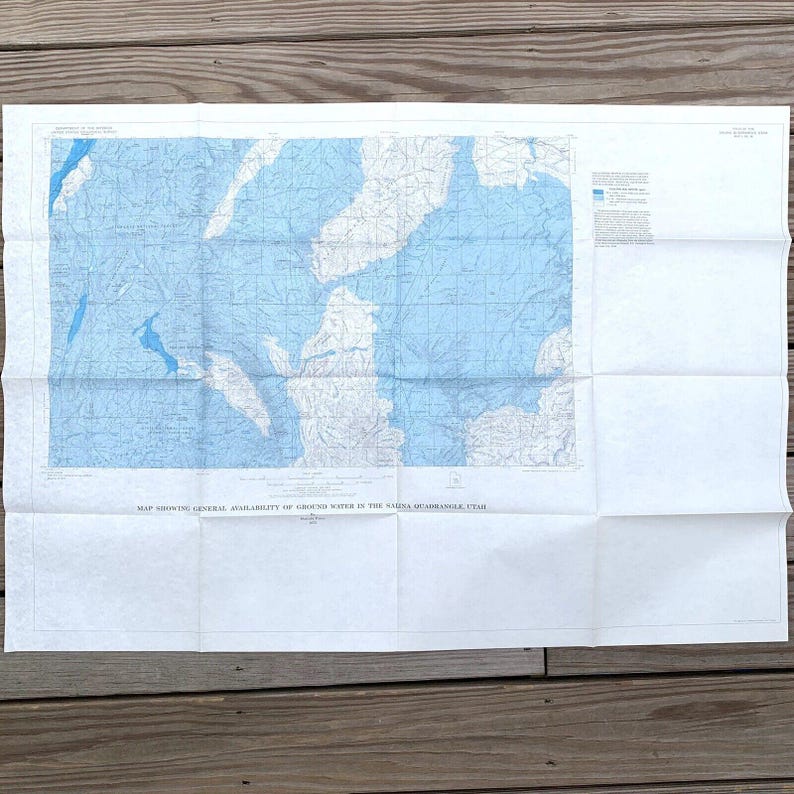 May include: A black and white map showing the general availability of ground water in the Wasatch Mountains, Utah. The map is titled "Map Showing General Availability of Ground Water in the Wasatch Mountains, Utah".
