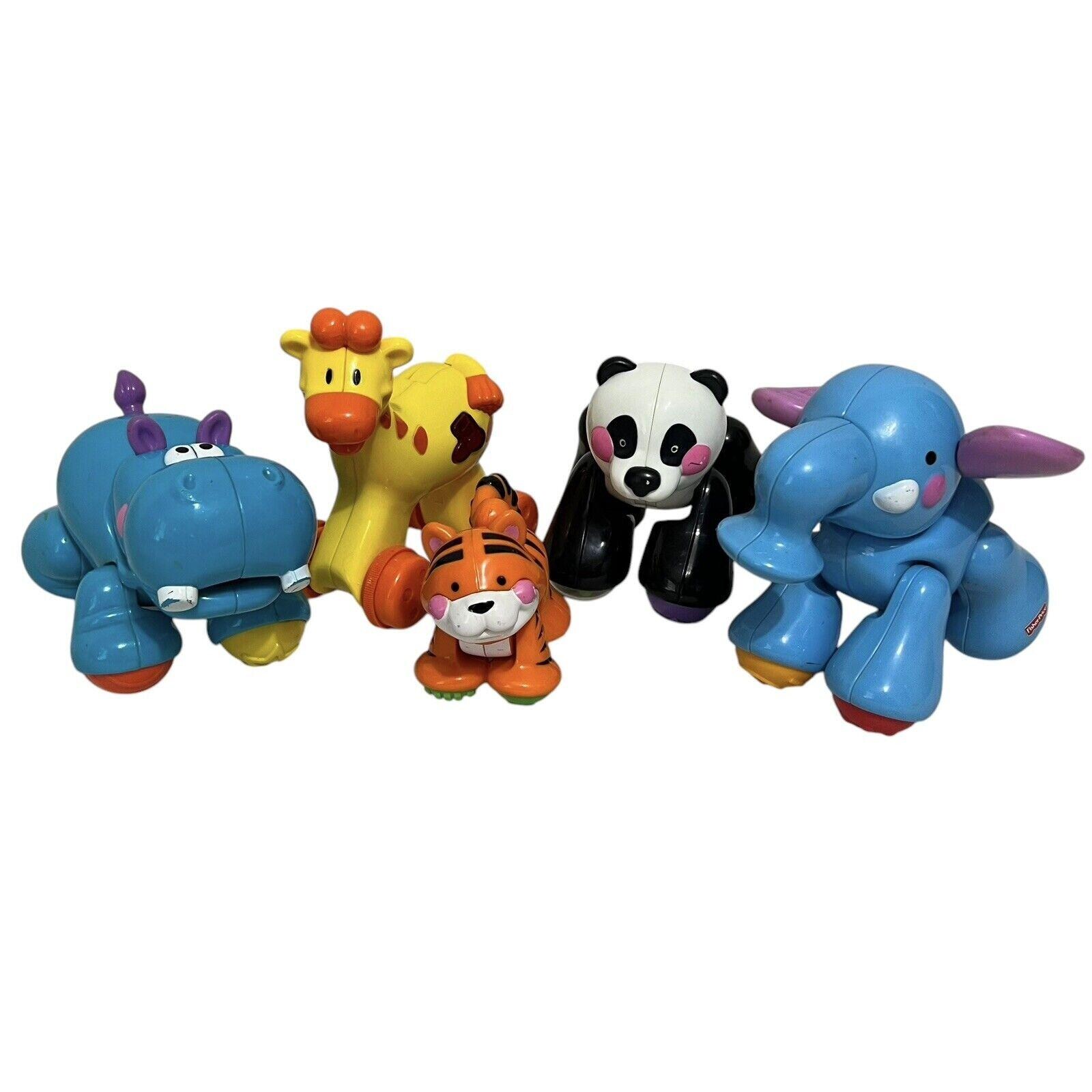 Fisher Price Amazing Animals Zoo Hippo Panda Elephant Tiger Press and Go Giraffe Etsy Australia