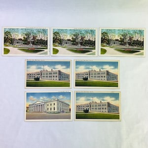 Cartão postal York Pensilvânia Lote de 7 Penn Common Park William Penn High School