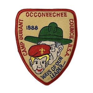 Årgång 1988 Occoneecee Council Boy Scouts BSA Patch Camp Durant Ways Of Our Leader
