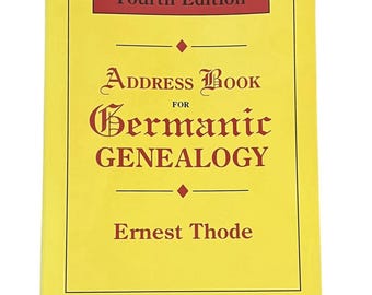 Address Book for Germanic Genealogy Ernest Thode PB Genealogical Research