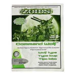 Vintage 2001 Hasbro Tomy Zoids #042 Command Wolf Replacement Instruction Manual