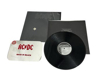 AC/DC Back In Black LP Disco 1980 Atlantic SD16018 Edição Original Vg Mirror
