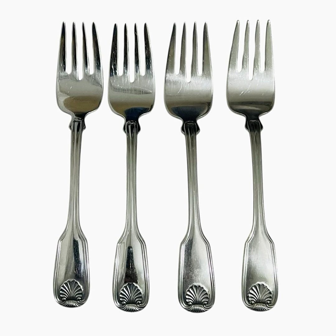 Reed & Barton Colonial Shell 1961 18/8 Stainless Steel Flatware – Glossy Finish, Good Pre-Owned Condition