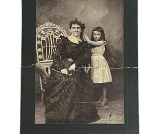 Vintage Kabinett Karte Foto Frau Mädchen W E Singleton Lexington KY Portrait 1800s