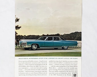 Vintage 1966 Cadillac Fleetwood Print Ad General Motors 6 1/2" x 9"