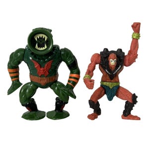 Vintage MOTU He-Man Masters Of The Universe Lot of 2 Leech Beast Man