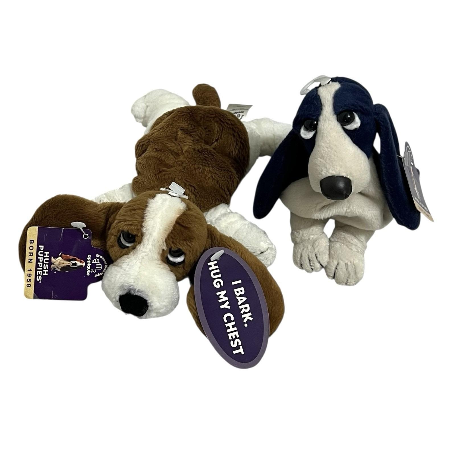 Hush Puppies Barking Basset Hound Plush Applause Bunting Blue Bean