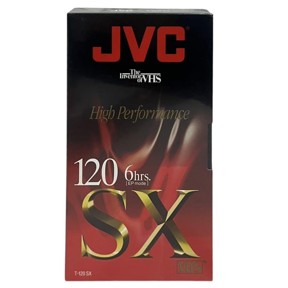 JVC High Performances VHS Tape Lot of 2 T-120 SX 6 Hrs New in
