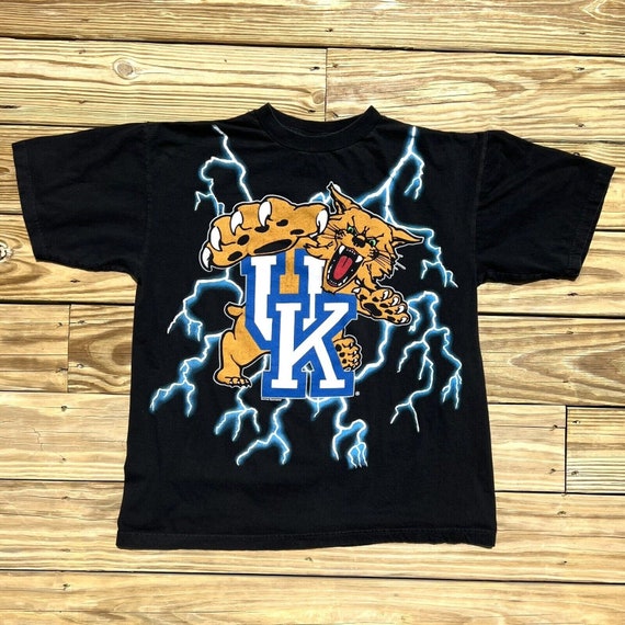 Vtg 1990's Kentucky UK Wildcats Lightning T Shirt… - image 1