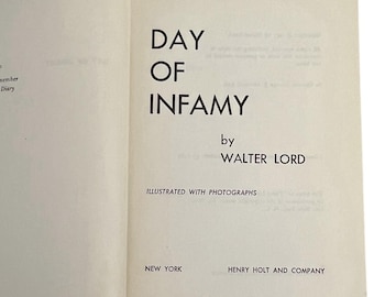 Walter Lord Day Of Infamy HK Buch 1957 Vintage 1st Edition Pearl Habor Attack