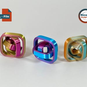 Anti Stress Fidget Axis Gyroscope Spinner Print in Place | Digital STL File for 3D Printing