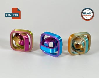 Anti Stress Fidget Axis Gyroscope Spinner Print in Place | Digital STL File for 3D Printing