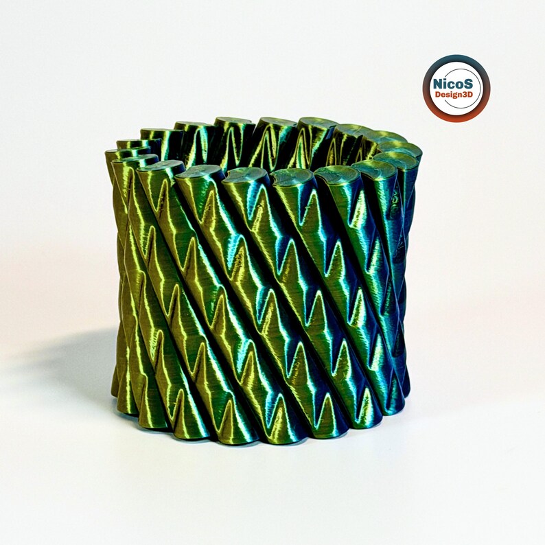 STL File - 3D Print Model | Wobble Ring Fidget Helix, Print-in-Place Stress Relief Toy Ring for Relaxation image 5