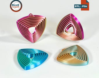 Triangle wobble fidget with key ring – STL files