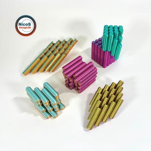 STL File - 3D Print Model | Fidget Tactile Wobble Crosses Desk Kinetic Toy for Stress Relief with Smooth Sliding Rods image 4