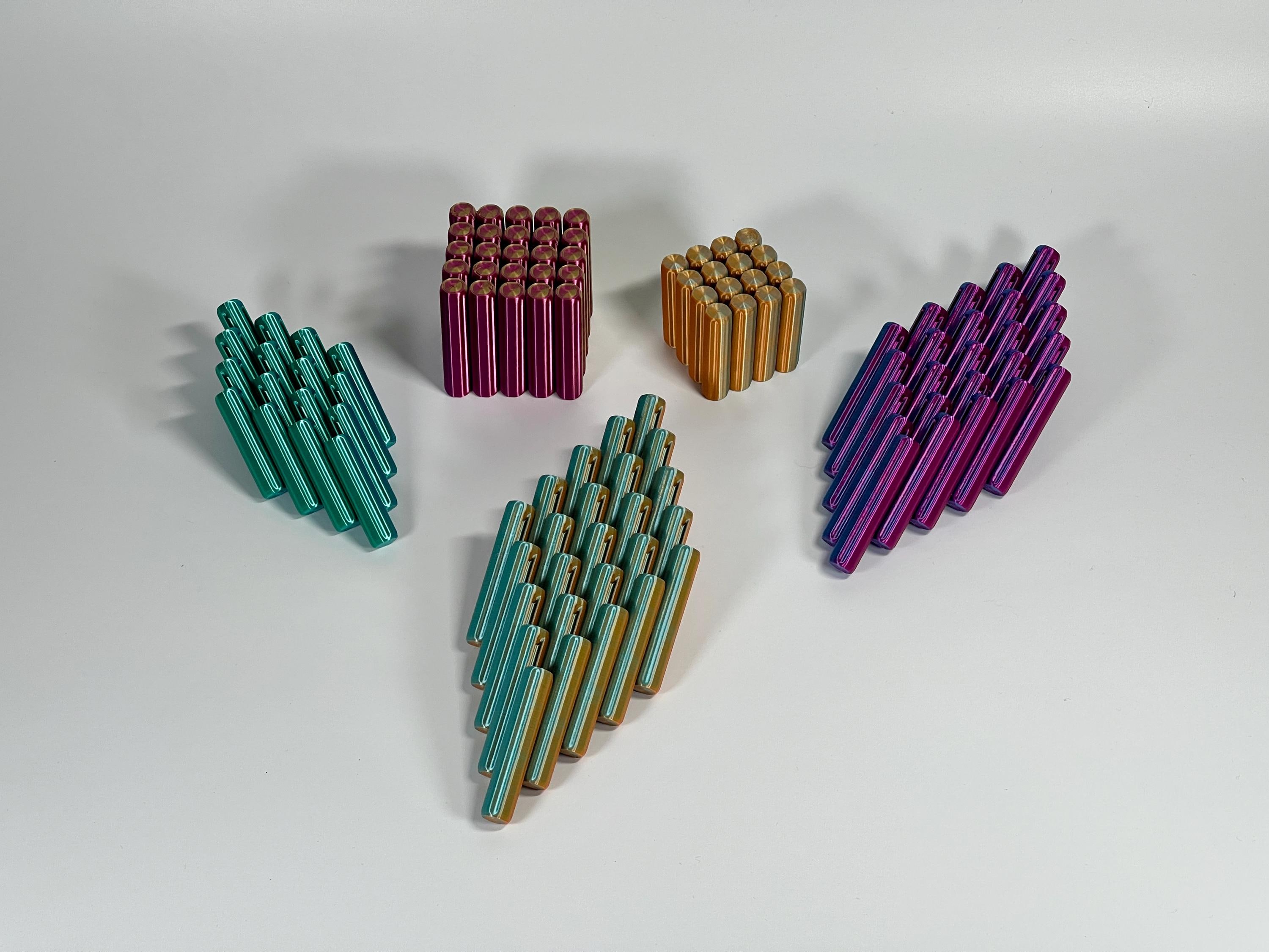 Wobble Crosses Fidget Flexible Toy Print in Place | Digital STL File for 3D Printing