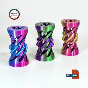 STL File - 3D Print Model | Screw Kinetic Fidget Spirale als Desk Toy, Print-in-Place Schraube für Stressabbau