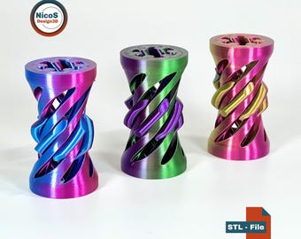 STL File - 3D Print Model | Screw Kinetic Fidget Spiral as a Desk Toy, Print-in-Place Screw for Stress Relief