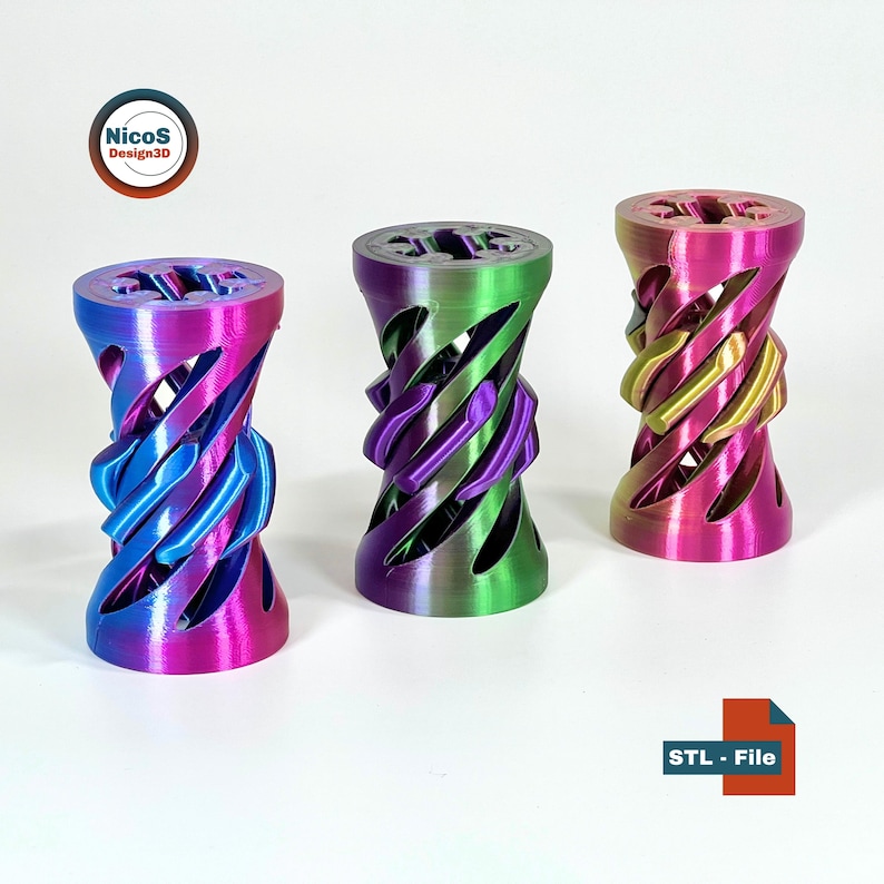 Arquivo STL - Modelo para Impressão 3D | Espiral Cinética Anti-Stress em Formato de Parafuso, Brinquedo de Mesa, Parafuso Impresso no Local para Alívio do Estresse imagem 1