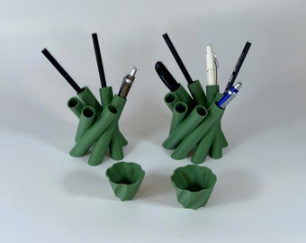 Pen Holder Cup Desk Organizer Office Decoration in 2 Sizes | Digital STL File for 3D Printing