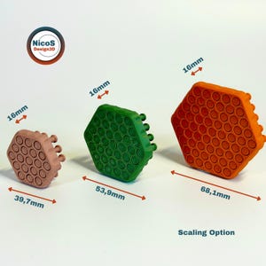 STL-fil - 3D-utskriftsmodell | Hexagon Wobble Pins Fidget-nyckelring med tillfredsställande glidstift för stresslindring bild 3