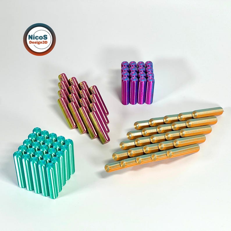 STL File - 3D Print Model | Fidget Tactile Wobble Crosses Desk Kinetic Toy for Stress Relief with Smooth Sliding Rods image 10