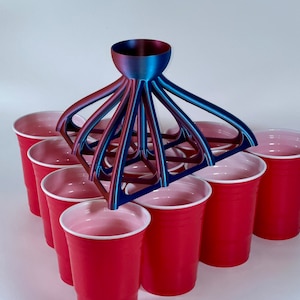 Beer Pong Funnel Dispenser Beerpong Party Game 10 Cups | Digital STL File for 3D Printing