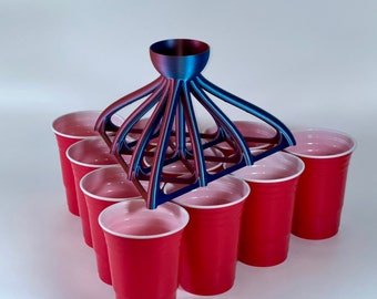 Beerpong-trechter | STL-bestand voor 3D-printen DIY | Beer Pong Bier Pong Drinkspel | Houseparty feestspel cadeau